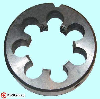 Плашка Дюймовая  2"-4 1/2 UNC 60° 9ХС 4 1/2 нитки/дюйм  dнар.90мм "CNIC" фото №1
