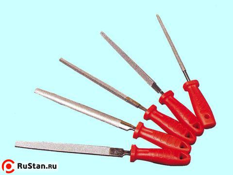 Напильник алмазный круглый 300мм(р.ч. 260мм) 125/100 с пластмассовой ручкой фото №1