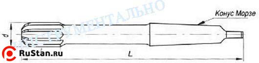 Развертка d 55,0 Н8 к/х машинная Р6М5 (90х348) (Ошибочно промаркированы  9ХС) фото №1