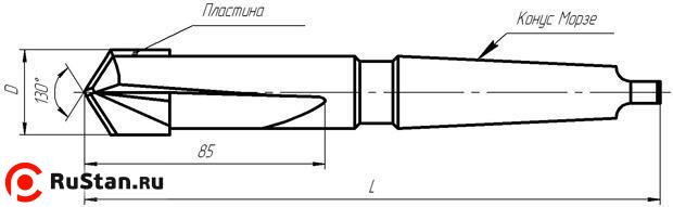 Сверло d 36,0 к/х Т5К10 для рельсосверлильных машин фото №1 Сверло d 36,0 к/х Т5К10 для рельсосверлильных машин фото №1