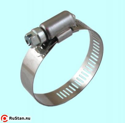 Хомут червячный CNIC     40-60/12,7мм W2 нержавеющая сталь с оцинкованным винтом SAE J1670 (05B4060) фото №1