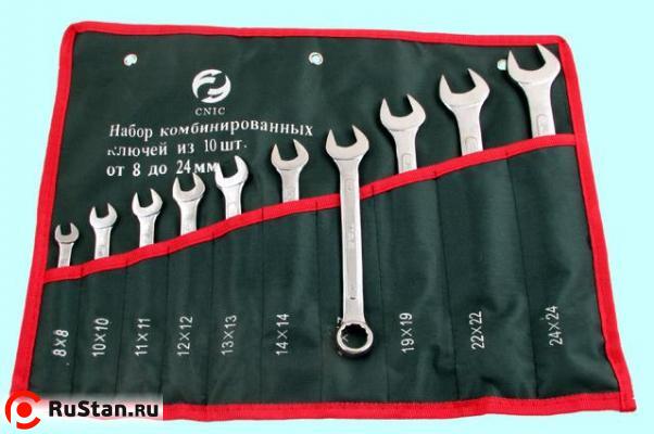 Набор ключей Комбинир. из 10-ти шт. (рожк. и накид.) (8 - 24) (TS-003) в сумке "CNIC" фото №1 Набор ключей Комбинир. из 10-ти шт. (рожк. и накид.) (8 - 24) (TS-003) в сумке "CNIC" фото №1