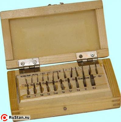Наборы концевых мер длины №20, кл.точн.1 (23 меры от 0,12 до 3,5мм) г.в. 1989 фото №1