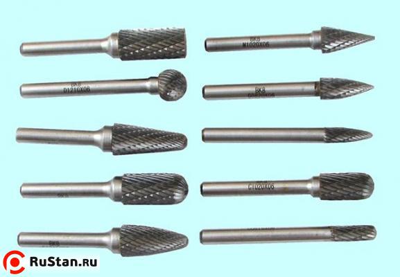 Набор борфрез тв. сплав. из 10шт. D(6-12)х(6-25)х6мм Х-образная насечка (CSS10-1010D) "CNIC" фото №1