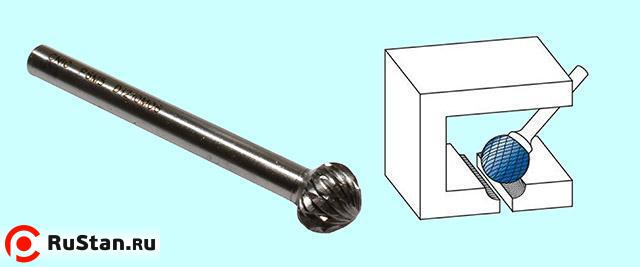 Борфреза сферическая d10х 9х6х65 Р6М5 Х-образн. насечка "CNIC" (D10 09М06) фото №1 Борфреза сферическая d10х 9х6х65 Р6М5 Х-образн. насечка "CNIC" (D10 09М06) фото №1