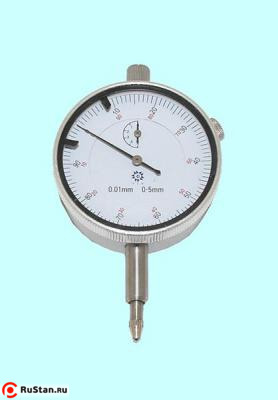 Индикатор Часового типа ИЧ-05, 0-5мм кл.точн.1 цена дел.0.01 (без ушка) "TLX" (D102-1021) фото №1