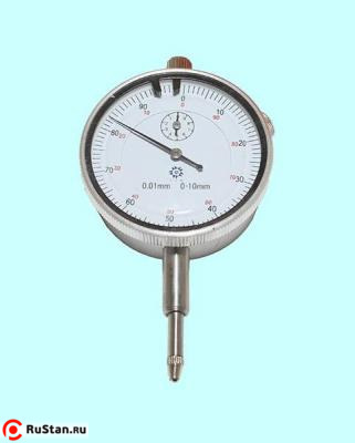 Индикатор Часового типа ИЧ-10, 0-10мм кл.точн.1 цена дел.0.01 (без ушка) "TLX" (D102-1031) фото №1