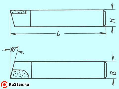 Резец Проходной упорный прямой 20х12х100 тв.сплав (без маркировки) фото №1