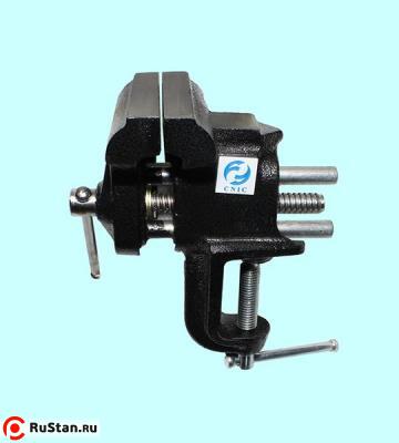 Тиски Слесарные 75 мм неповоротные настольные с наковальней, крепление струбциной (LT86203) "CNIC" фото №1 Тиски Слесарные 75 мм фото №1