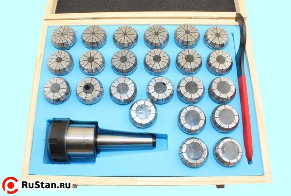 Патрон Цанговый с хвостовиком КМ3 (М12х1.75) с набором цанг ER40 из 23шт (4-26мм) "CNIC" фото №1 Патрон Цанговый с хвостовиком КМ3 (М12х1.75) с набором цанг ER40 из 23шт (4-26мм) "CNIC" фото №1