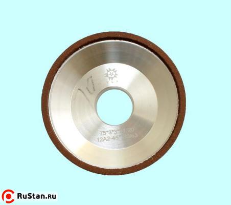 Круг алмазный 12А2-45град.(чашечный конический)  75х3х3х21х20 SSD-2(АС4)  80/63, 100% В2-01 9,0 карат "TLX" фото №1