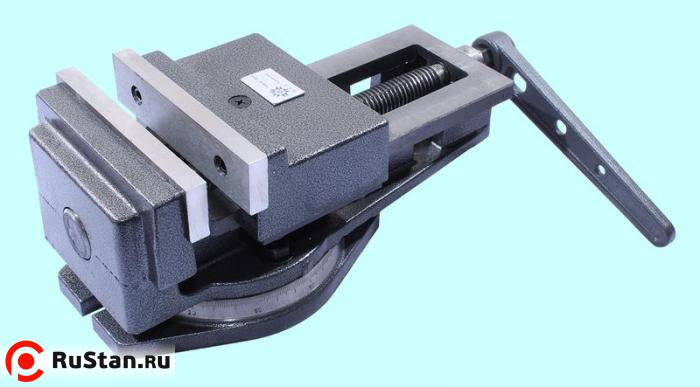 Тиски Станочные 200мм чугунные повор. с открытым винтом ход 210мм QB200 "TLX" фото №1