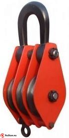 Блок монтажный TOR HQLK 3-50 (3 ролика, 50т) (ушко) фото №1 Блок монтажный TOR HQLK 3-50 (3 ролика, 50т) (ушко) фото №1