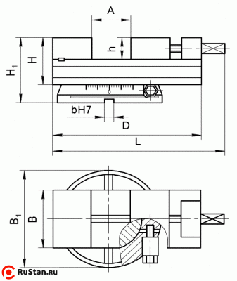 Тиски станочные неповоротные с ручным приводом 80мм 7200-0203-02 фото №2 Тиски станочные неповоротные с ручным приводом 80мм 7200-0203-02 фото №2