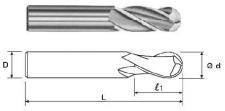 Фреза Концевая радиусная d12х30х76 ц/х ВК8 Z=4 R-6,0