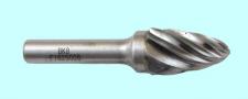 Борфреза тв.спл. гипербол.со сфер.торц.  d10х20х6х65 R2,5 спиральная крупная насечка (F10 20С06) 