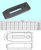 Прихват плоский 25 210х70х32мм М20 кованый (YD-7) 