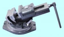 Тиски Станочные глобусные 125мм поворотные, ход губок 135мм, c открытым винтом QBK125L 