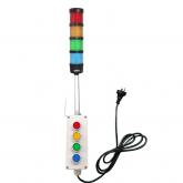 Модульная сигнальная лампа LED M4F-5 с кнопками управления